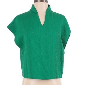 Anthropologie Vibrant Green Blouse